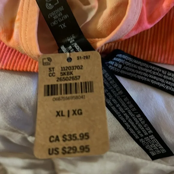 PINK sports bra tye-dye orange and yellow - Picture 3 of 4